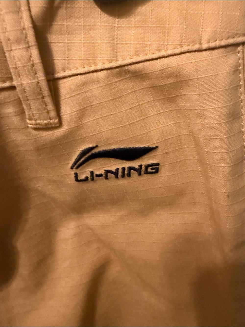 ULTRA RARE Disney x Li-Ning Pinocchio Cargo Pants Tan Ripstop Khaki Size XXL - Picture 8 of 9